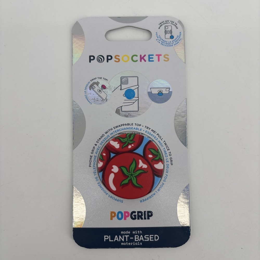 PopSocket Tomato Popgrip Phone Grip Plant Based Materials New